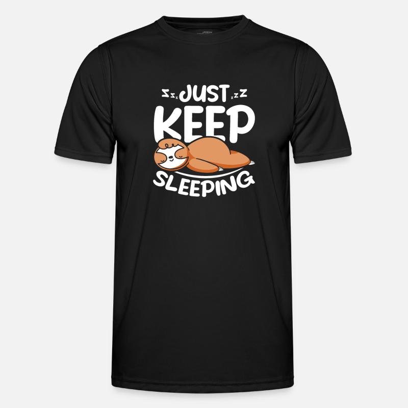 Sloth just keep sleeping - Men's Functional T-Shirt - black