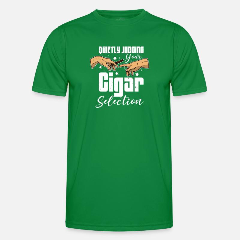 Raucher Tabak Cigar Zigarren Rauchen Spruch Männer Funktions-T-Shirt