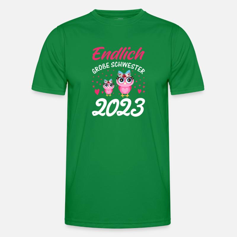 Endlich große Schwester 2023 Männer Funktions-T-Shirt
