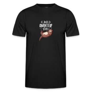 Otter Sea Otter Otter Gift - Men's Functional T-Shirt - black - Front - AI Model Male 178 dark (178cm)