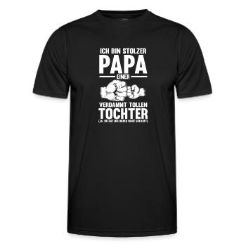 Große Schwester Flamingo Grosse Schwester Geschenk - Männer Funktions-T-Shirt - Schwarz - Vorne - AI Model Male 178 dark (178cm)