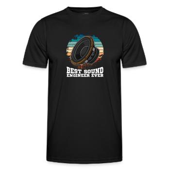 Subwoofer Musik Ton Techniker Audio Spruch - Männer Funktions-T-Shirt - Schwarz - Vorne - AI Model Male 178 dark (178cm)