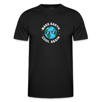 Climate change - Men's Functional T-Shirt - black - Front - AI Model Male 178 dark (178cm)