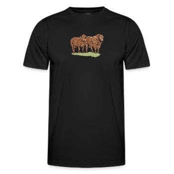 Limousin Rind I Frankreich Rinderzucht für - Männer Funktions-T-Shirt - Schwarz - Vorne - AI Model Male 178 dark (178cm)