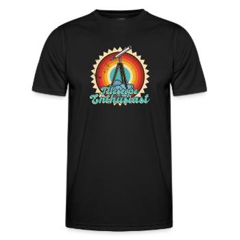Sternenbeobachtung Teleskop Astronomen - Männer Funktions-T-Shirt - Schwarz - Vorne - AI Model Male 178 dark (178cm)