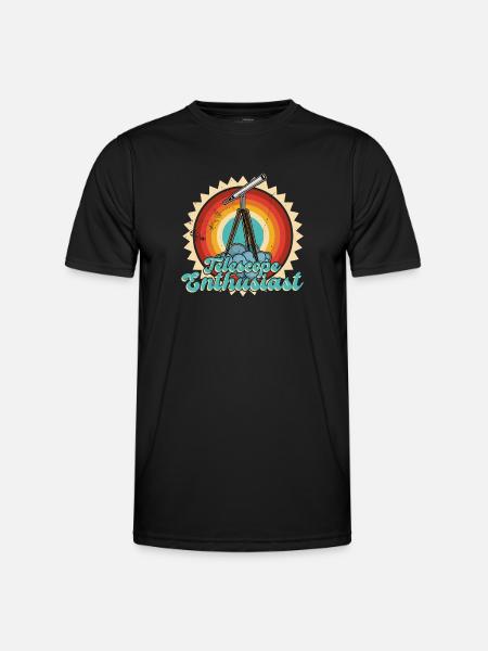 Stargazing Telescope Astronomers - Men's Functional T-Shirt - black