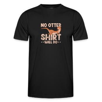 Otter - Männer Funktions-T-Shirt - Schwarz - Vorne - AI Model Male 178 dark (178cm)