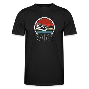 Mortar Amateur Radio Radio Morse Radio - Men's Functional T-Shirt - black - Front - AI Model Male 178 dark (178cm)