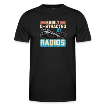 Opérateur radio Morse Mortar Amateur Radio Radio - T-shirt sport Homme - noir - Devant - AI Model Male 178 dark (178cm)