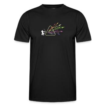Prisma Bowhunter Licht Dreieck Lichtspektrum - Männer Funktions-T-Shirt - Schwarz - Vorne - AI Model Male 178 dark (178cm)