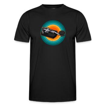 Radio Radio Morse Morse Radio Physique - T-shirt sport Homme - noir - Devant - AI Model Male 178 dark (178cm)