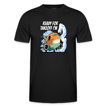 Ready for Takeoff I'm 3 - 3nd Birthday Boy - Männer Funktions-T-Shirt - Schwarz - Vorne - AI Model Male 178 dark (178cm)