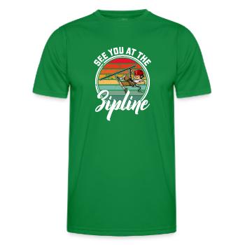 Seilrutscher Seilrutschen Zipline Zipliner Hobby - Männer Funktions-T-Shirt - Kelly Green - Vorne - AI Model Male 178 dark (178cm)