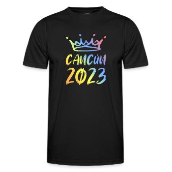 Cancun 2023 - T-shirt sport Homme - noir - Devant - AI Model Male 178 dark (178cm)