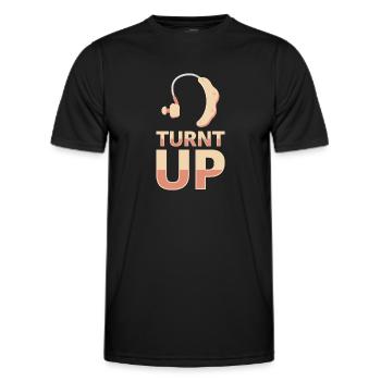 Hearing aid raises awareness for the deaf - Men's Functional T-Shirt - black - Front - AI Model Male 178 dark (178cm)