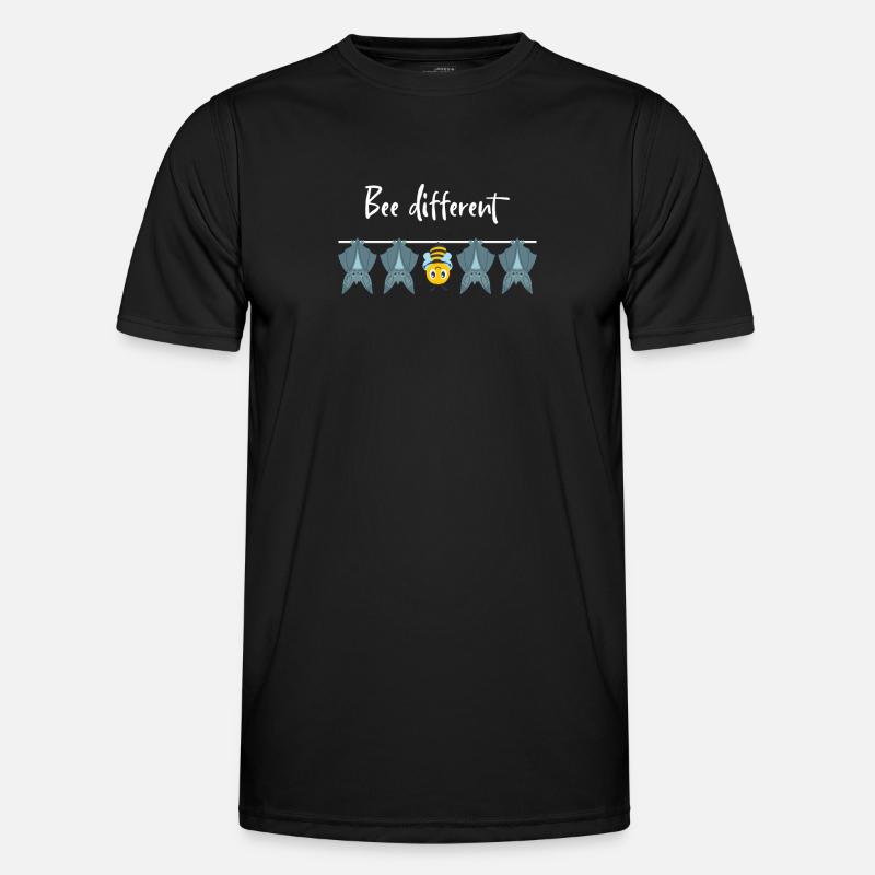 Bee Different Autism Hanging Bee With Bat Bee - Männer Funktions-T-Shirt - Schwarz