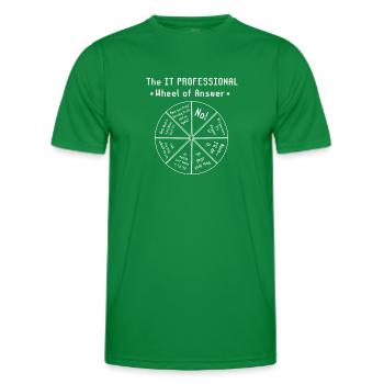 Le programmeur de logiciels informatiques professionnel - T-shirt sport Homme - vert - Devant - AI Model Male 178 dark (178cm)