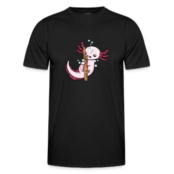Axolotl Fagott Musikinstrument Big Band Oboe - Männer Funktions-T-Shirt - Schwarz - Vorne - AI Model Male 178 dark (178cm)