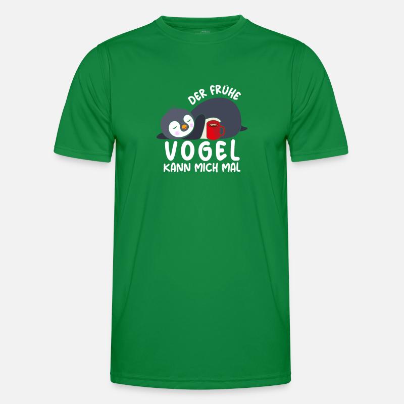 Der Frühe Vogel kann mich mal Pinguin Männer Funktions-T-Shirt