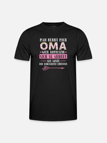 Grossmutter Oma Omas Geschenk - Männer Funktions-T-Shirt - Schwarz