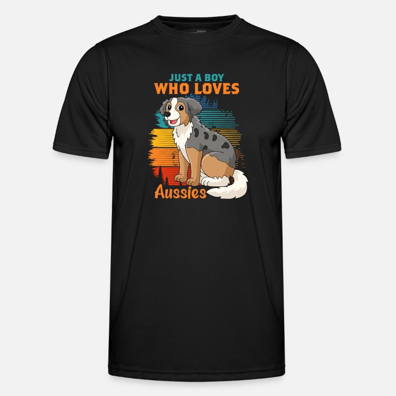 Australischer Schäferhund - Männer Funktions-T-Shirt - Schwarz
