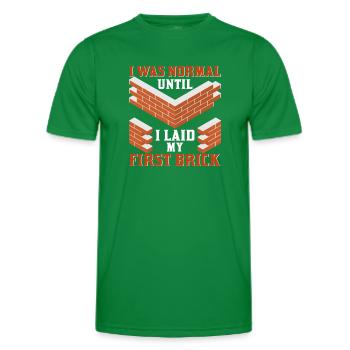 Masonry, masonry, bricklayer, apprentice, mason, master - Men's Functional T-Shirt - kelly green - Front - AI Model Male 178 dark (178cm)