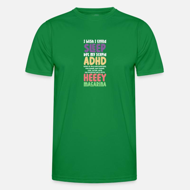 ADHS ADHD Aufmerksamkeit Defizit Geschenk Männer Funktions-T-Shirt