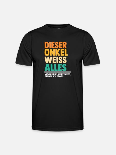Patenonkel Onkel - Männer Funktions-T-Shirt - Schwarz