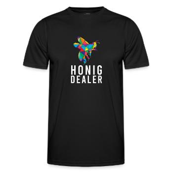 Honey Dealer Bee Honey Bee Beekeeper Bees - Men's Functional T-Shirt - black - Front - AI Model Male 178 dark (178cm)