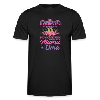 Grossmutter Oma Omas Geschenk - Männer Funktions-T-Shirt - Schwarz - Vorne - AI Model Male 178 dark (178cm)