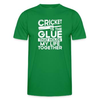 Le cricket est la colle qui - T-shirt sport Homme - vert - Devant - AI Model Male 178 dark (178cm)