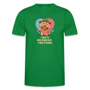 J’ai besoin d’économiser de l’argent mais j’ai un Doodle - T-shirt sport Homme - vert - Devant - AI Model Male 178 dark (178cm)
