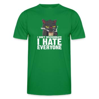 I Don't Discriminate I Hate Everyone 18 - Men's Functional T-Shirt - kelly green - Front - AI Model Male 178 dark (178cm)