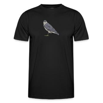 Sperber Vogel I Greifvogel Motiv für Ornithologen - Männer Funktions-T-Shirt - Schwarz - Vorne - AI Model Male 178 dark (178cm)