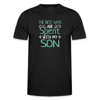 Father & Son Toddler Dad-to-be Sons - Men's Functional T-Shirt - black - Front - AI Model Male 178 dark (178cm)