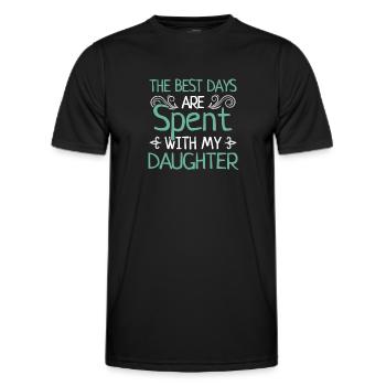 Father & Daughter Toddler Daddy-to-be Daughters - Men's Functional T-Shirt - black - Front - AI Model Male 178 dark (178cm)