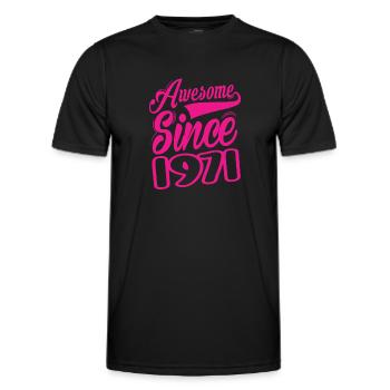 Awesome Since 1971 - Men's Functional T-Shirt - black - Front - AI Model Male 178 dark (178cm)