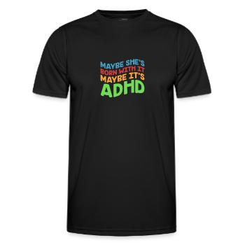 TDAH TDAH Cadeau de déficit de l’attention - T-shirt sport Homme - noir - Devant - AI Model Male 178 dark (178cm)