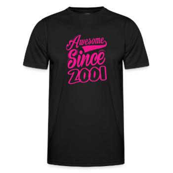 Awesome Since 2001 - Männer Funktions-T-Shirt - Schwarz - Vorne - AI Model Male 178 dark (178cm)