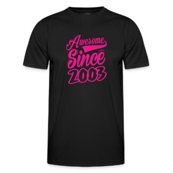 Awesome Since 2003 - Men's Functional T-Shirt - black - Front - AI Model Male 178 dark (178cm)