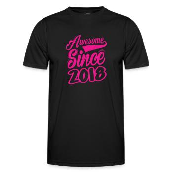 Awesome Since 2018 - Men's Functional T-Shirt - black - Front - AI Model Male 178 dark (178cm)