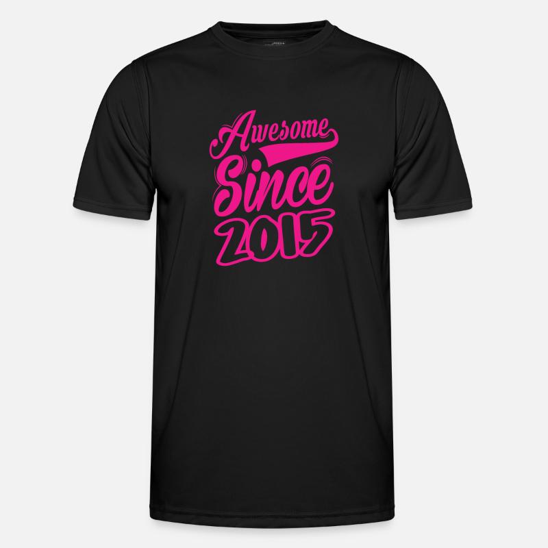 awesome since 2015 - Men's Functional T-Shirt - black
