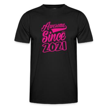 Awesome Since 2021 - Men's Functional T-Shirt - black - Front - AI Model Male 178 dark (178cm)