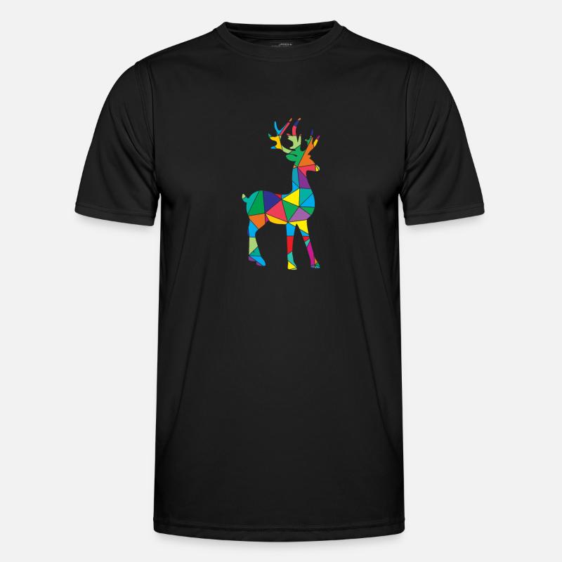 Deer Polygon Deer Wild Animal Men's Functional T-Shirt