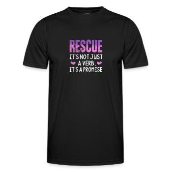 Tierrettung Tierschutz Tierfreund Geschenk - Männer Funktions-T-Shirt - Schwarz - Vorne - AI Model Male 178 dark (178cm)