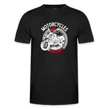 Motorcycles And Mascara 2 - Männer Funktions-T-Shirt - Schwarz - Vorne - AI Model Male 178 dark (178cm)