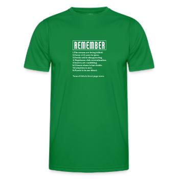 Climate change - Men's Functional T-Shirt - kelly green - Front - AI Model Male 178 dark (178cm)