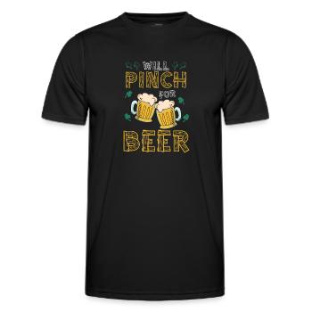 I'll pinch you for beer - Men's Functional T-Shirt - black - Front - AI Model Male 178 dark (178cm)