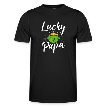Happy Daddy - Men's Functional T-Shirt - black - Front - AI Model Male 178 dark (178cm)