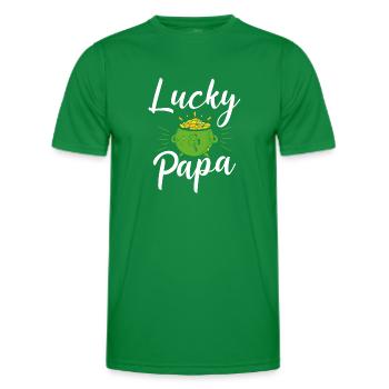 Happy Daddy - Men's Functional T-Shirt - kelly green - Front - AI Model Male 178 dark (178cm)